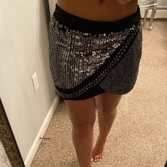 Mango Sequin Skirt - Picture 2 of 12